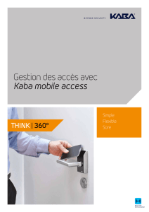 Gestion des accès avec Kaba mobile access