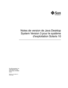 Notes de version de Java Desktop System Version 3 pour le systÃ