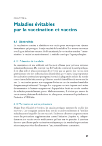 Maladies évitables par la vaccination et vaccins