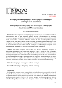 Ethnographie anthropologique et ethnographie sociologique