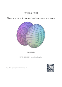 Cours CH1 Structure électronique des atomes - mpsi-lycee
