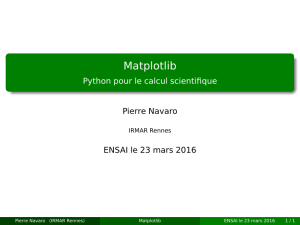 Matplotlib - Python pour le calcul scientifique