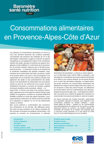 Consommations alimentaires en Provence-Alpes