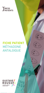 fiche patient méthadone antalgique