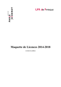 Maquette de Licences 2014-2018 (version courte)