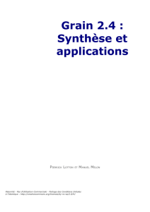 Grain 2.4 : Synthèse et applications