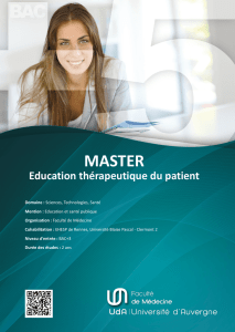 MASTER Education thérapeutique du patient