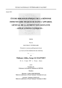 ÉTUDE BIBLIOGRAPHIQUE DE LA RÉPONSE IMMUNITAIRE