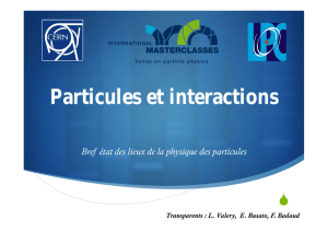 Particules et interactions