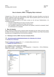 TP 3 Base de données, JDBC et Mapping Objet - LRDE