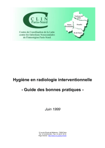 Hygiène en radiologie interventionnelle - Guide - CCLIN Paris-Nord