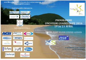 Programme ONCOTOM - IREPS Guadeloupe
