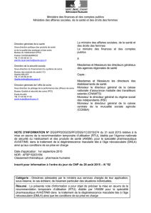 Note d`information n° DGS/PP2/DGOS/PF2/DSS