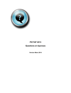 PICTA 2007 – Questions et réponses