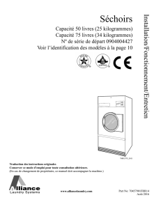 avertissement - Alliance Laundry Systems