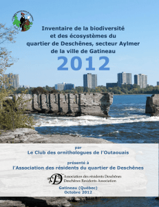 Inventaire de la biodiversité et des écosystèmes du quartier de