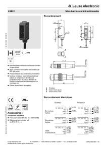 Accessoires : Encombrement Raccordement électrique LSR 2 Mini