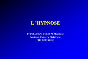 12- L`hypnose - Dr M.Madeleine Polomeni-Lucas