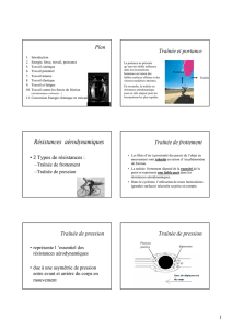 Résistances aérodynamiques