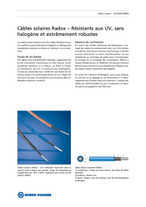 Câbles solaires Radox – Résistants aux UV, sans halogène et