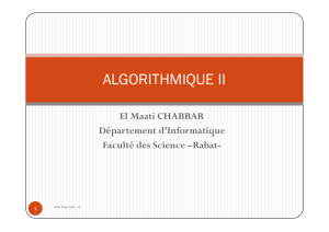 pseudo Code - Faculté des Sciences de Rabat