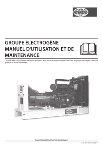 groupe électrogène manuel d`utilisation et de maintenance