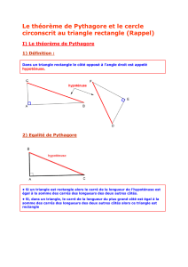 Le théorème de Pythagore et le cercle circonscrit au