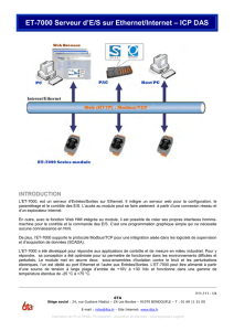ET-7000 Serveur d`E/S sur Ethernet/Internet – ICP DAS