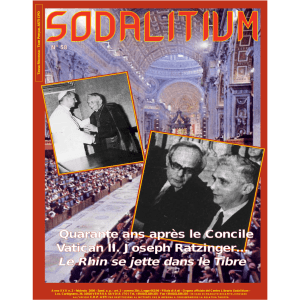 Quarante ans après le Concile Vatican II. Joseph Ratzinger… Le