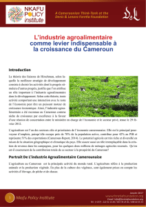 L`industrie agroalimentaire comme levier indispensable à la