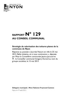 Rapport municipal N° 129
