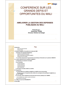 Améliorer la gestion des dépenses publiques au Mali