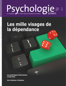 Psychologie Québec, volume 31, numéro 2, mars 2014