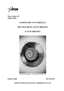 COMMANDE VECTORIELLE DES MACHINES