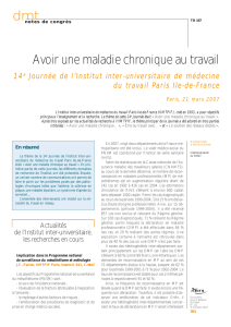 Avoir une maladie chronique au travail