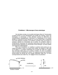 Problème I : Microscope à force atomique