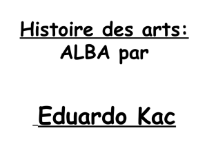 Histoire des arts: ALBA par