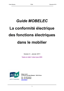 Guide MOBELEC La conformité électrique des fonctions électriques