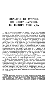 Page 1 RÉALITÉS ET MYTHES DU DROIT NATUREL EN EUROPE