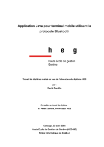 Application Java pour terminal mobile utilisant le