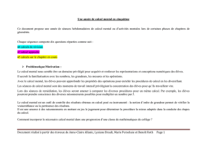 Une année de calcul mental en cinquième