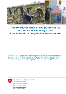 Expérience de la Coopération Suisse au Mali