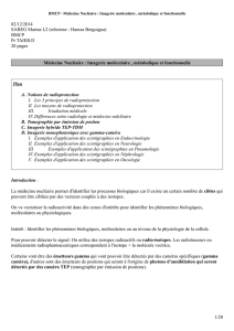 BMCP Pr TAIEB.D 20 pages Médecine Nucléaire : Imagerie