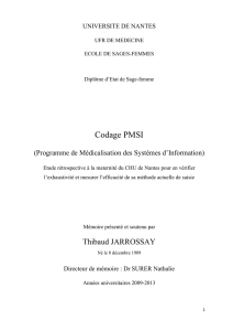 Codage PMSI - Service Central d`Authentification Université de Nantes