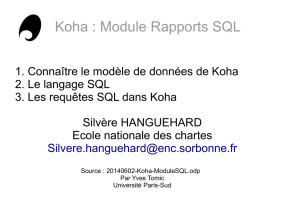 Koha : Module Rapports SQL