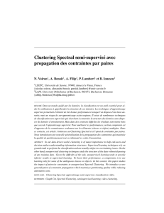 Clustering Spectral semi-supervisé avec propagation des
