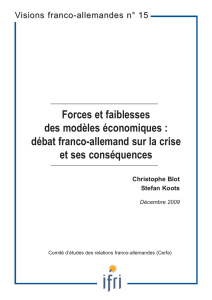 Forces et faiblesses des modèles économiques - France