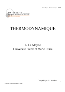 Cours de thermodynamique année 2004-2005