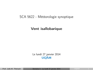 SCA 5622 - Météorologie synoptique Vent isallobarique