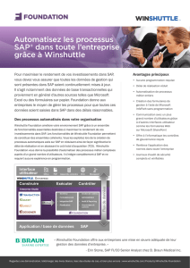 Automatisez les processus SAP® dans toute l`entreprise